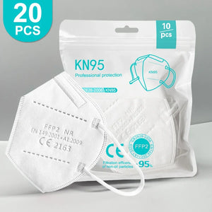 Masques FFP2 KN95 Certifiés CE 5 Couches Colorés Lot 20 Adulte - Masque FFP2 GoHappy