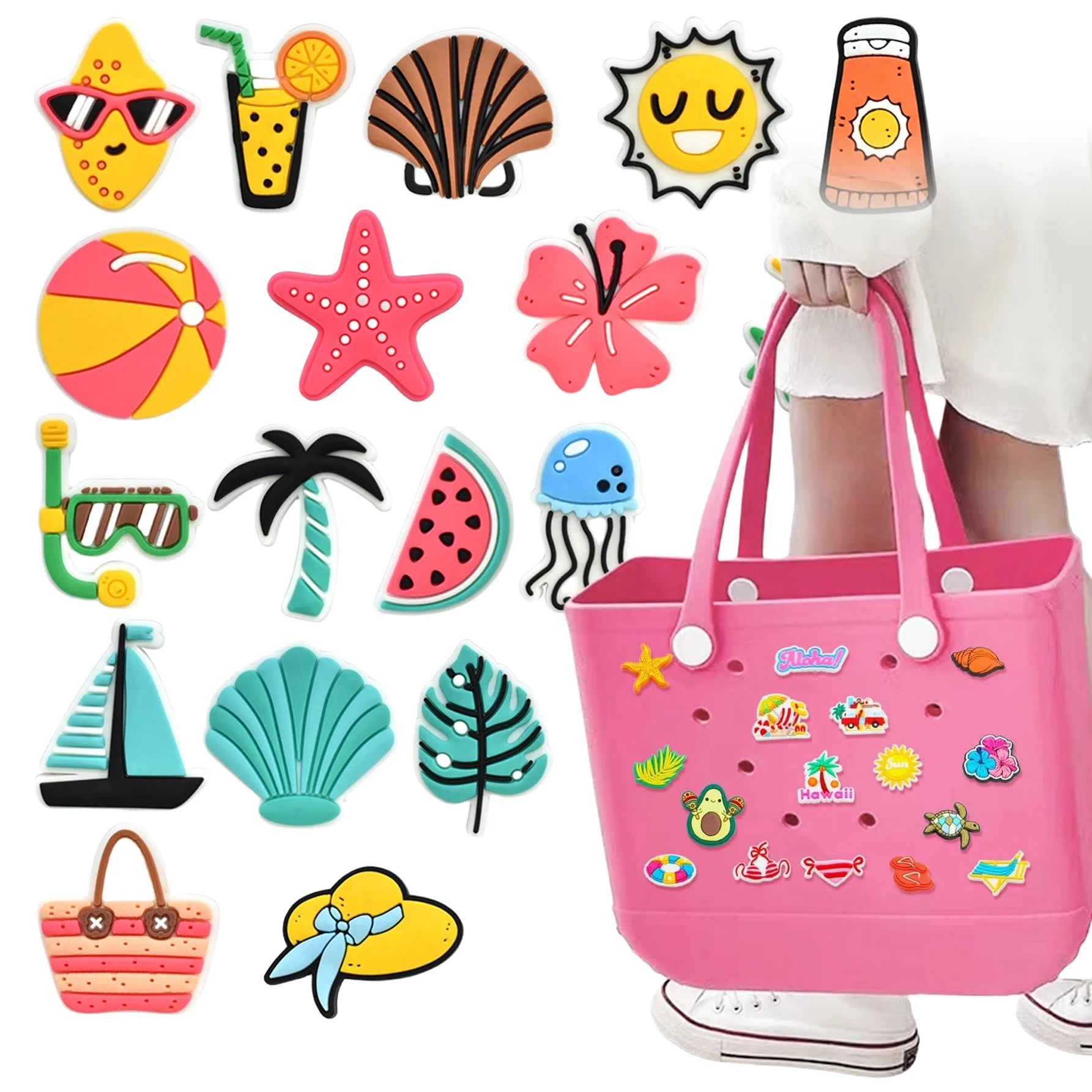 Lots de 18 breloques pour Sacs perforés toutes marques