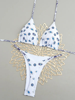 Bikini Tropicana String Triangle Femme Imprimé Exotique Rembourré - maillots de bain femme GoHappy