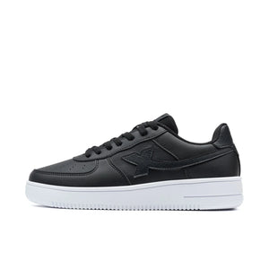 baskets noires femme cuir tendance semelle blanche sneakers confort GoHappy France