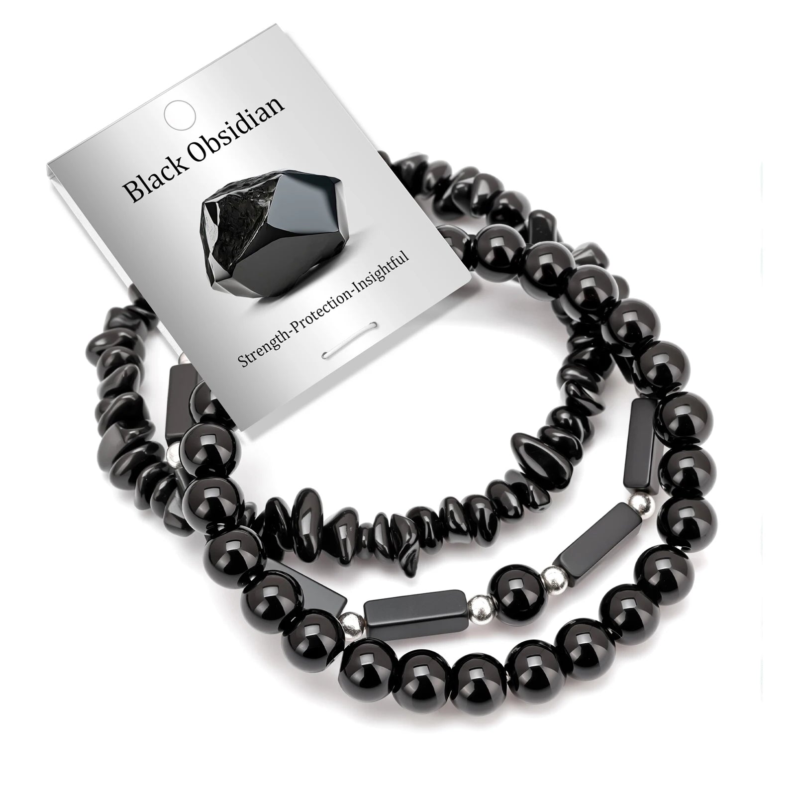 Bracelets Pierres Naturelles Empilables Set 3-5 Bohème 19cm