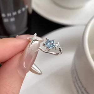 Bague femme Atelier Reflets Étoile Azur bijou fantaisie GoHappy France