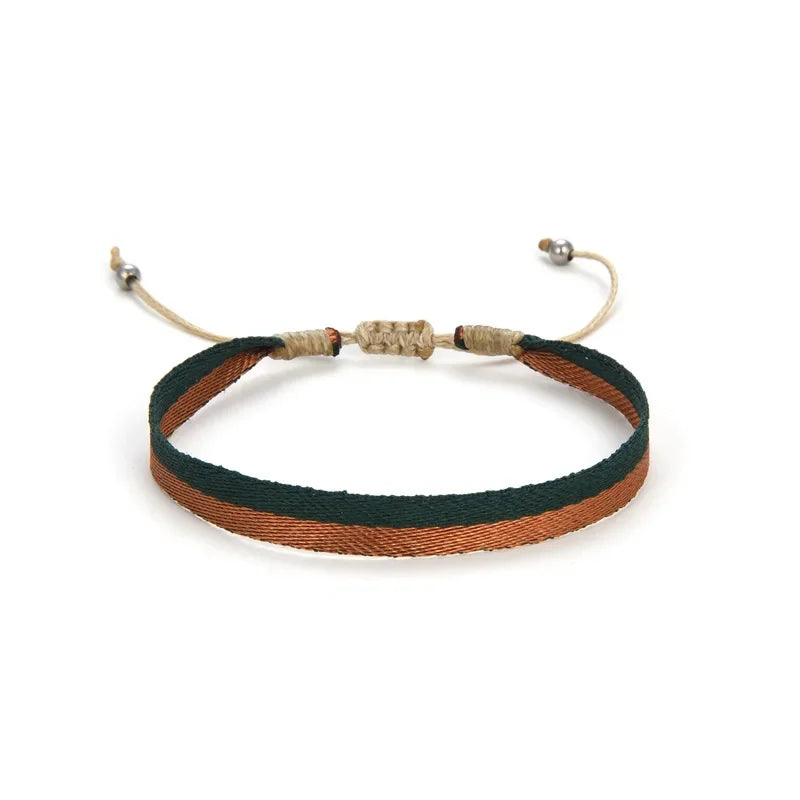 Bracelet Tissé Main Colombie Motifs Ethniques Bohème Amitié - bracelets tissés GoHappy