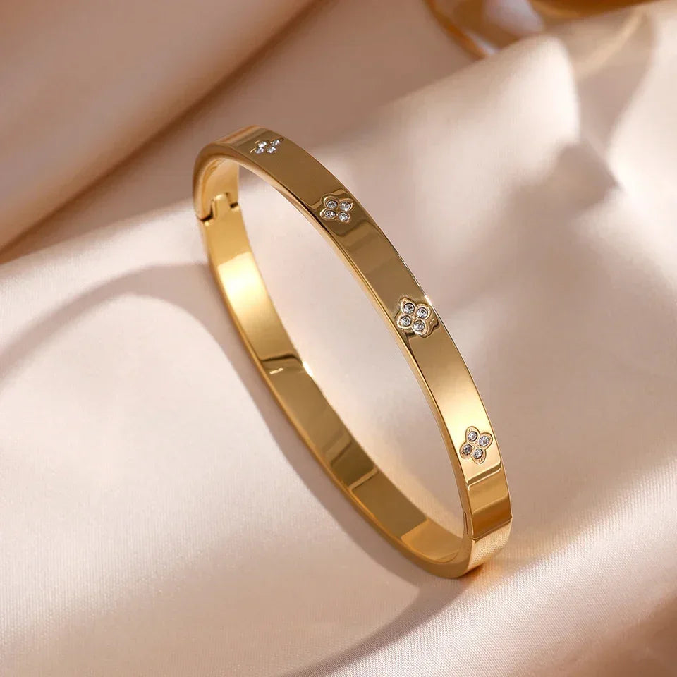 Riviera Glow bracelets joncs femme zircon empilables - bracelet femme GoHappy