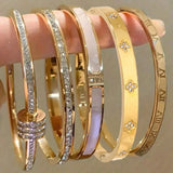 Riviera Glow bracelets joncs femme zircon empilables - bracelet femme GoHappy