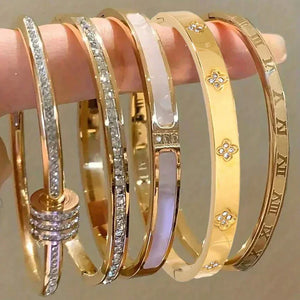Riviera Glow bracelets joncs femme zircon empilables - bracelet femme GoHappy