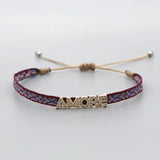 Bracelet Amitié Femme Coton Fin - Charm Cœur Strass Ajustable - bracelets femme cordon GoHappy