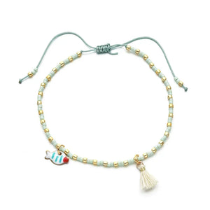 Bracelet femme boho perles Miyuki pompon coloré - bracelet perles GoHappy