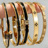 Riviera Glow bracelets joncs femme zircon empilables - bracelet femme GoHappy