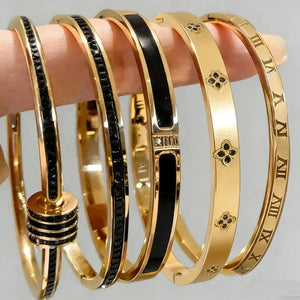 Riviera Glow bracelets joncs femme zircon empilables - bracelet femme GoHappy