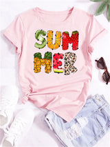 T-shirts roses femme esprit plage fraîcheur et légèreté