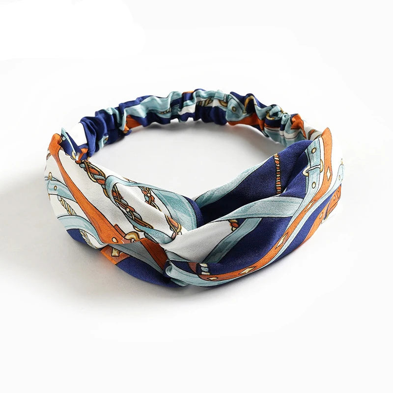 Bandeau Twist Riviera – Bohème Chic Imprimé Femme