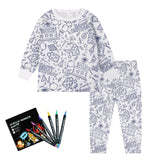 Pyjama Enfant à Colorier Créatif Réutilisable 6 Feutres Inclus