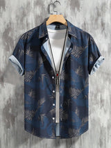 Chemises imprimées Palmiers homme été style décontracté vacances