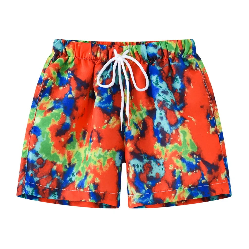 Short Bain Enfant Garçon Imprimé Coloré Plage Été 2 à 8 Ans - boxer de bain GoHappy