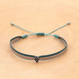 Bracelet Amitié Femme Coton Fin - Charm Cœur Strass Ajustable - bracelets femme cordon GoHappy