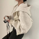 Campus Cozy sweat à capuche zippé femme doublé polaire - sweat-shirt femme GoHappy