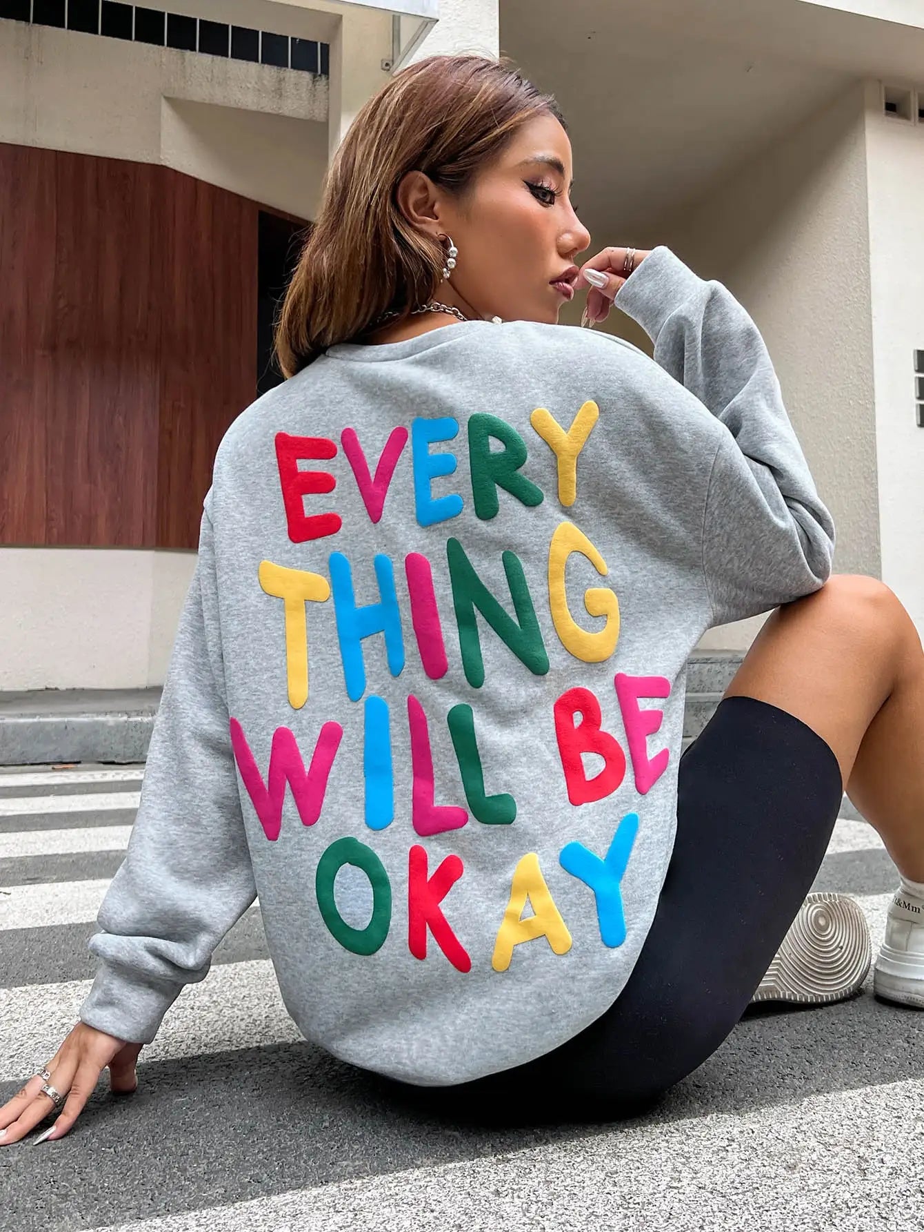 Sweat-shirt Femme “Everything Will Be Okay”