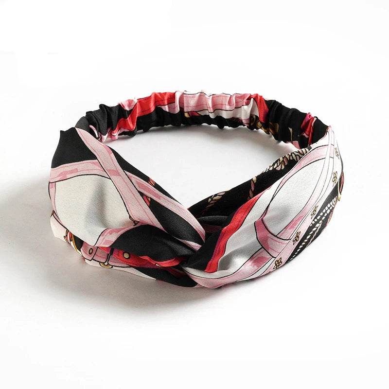 Bandeau Twist Riviera – Bohème Chic Imprimé Femme