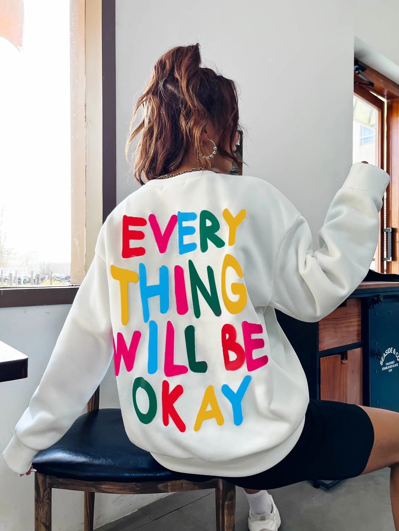 Sweat-shirt Femme “Everything Will Be Okay”