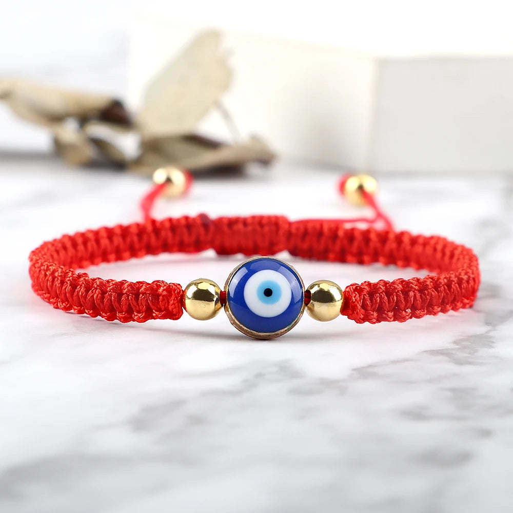 Bracelets Porte-Bonheur Evil Eye en Tissu Tressé