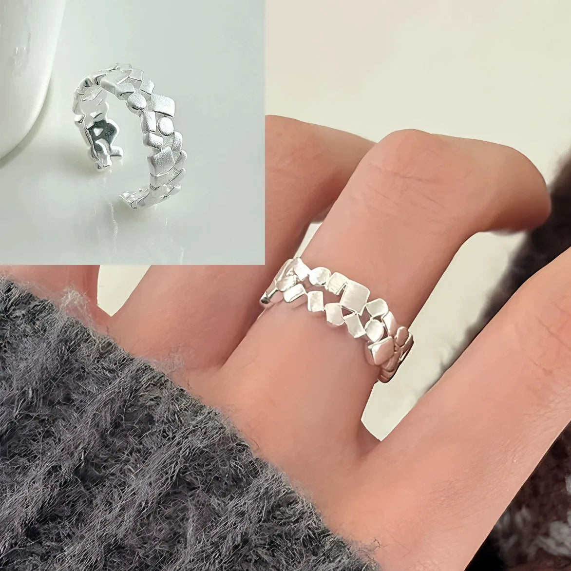 Bague femme Atelier Reflets Trèfle Lumière bijou fantaisie GoHappy France