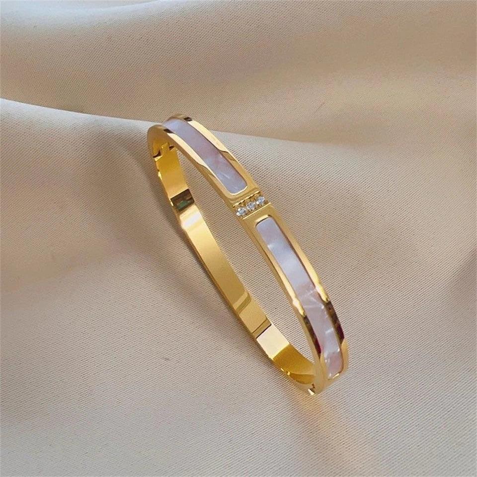 Riviera Glow bracelets joncs femme zircon empilables - bracelet femme GoHappy