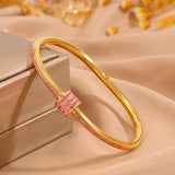 Riviera Glow bracelets joncs femme zircon empilables - bracelet femme GoHappy