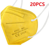 Masques FFP2 KN95 Certifiés CE 5 Couches Colorés Lot 20 Adulte - Masque FFP2 GoHappy