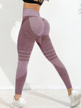 Ondine legging femme Rose Poudré, maille texturée et taille haute