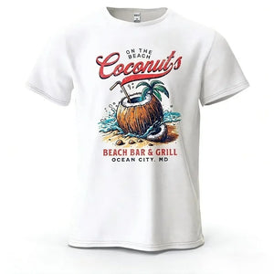 T-shirt Homme Coconuts Vintage Plage Graphique Coton Respirant - t-shirt homme GoHappy