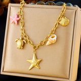 Colliers Costa Luz soleil coquillage perles dorées - colliers GoHappy
