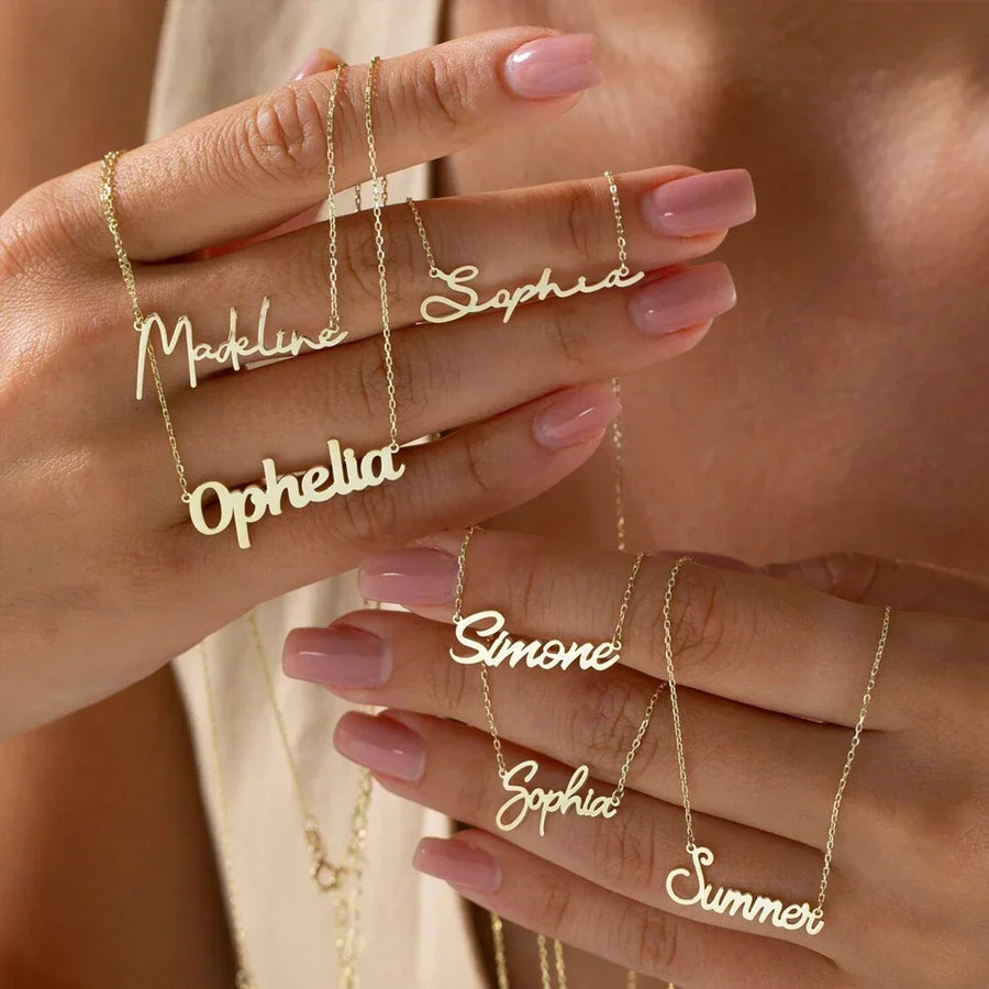 Collier Prénom sur Mesure Femme Or Argent Bijou Romantique Chic - collier personnalisé GoHappy