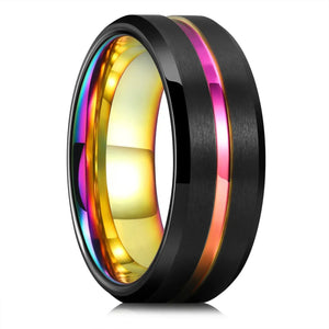 Bagues Iron Soul Homme Anneau Large Multicolore Collection - bague homme GoHappy