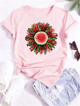 T-shirts roses femme esprit plage fraîcheur et légèreté