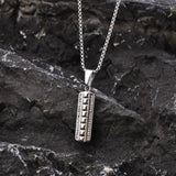 Collier Homme Acier Barre Minimaliste Géométrique Style Épuré