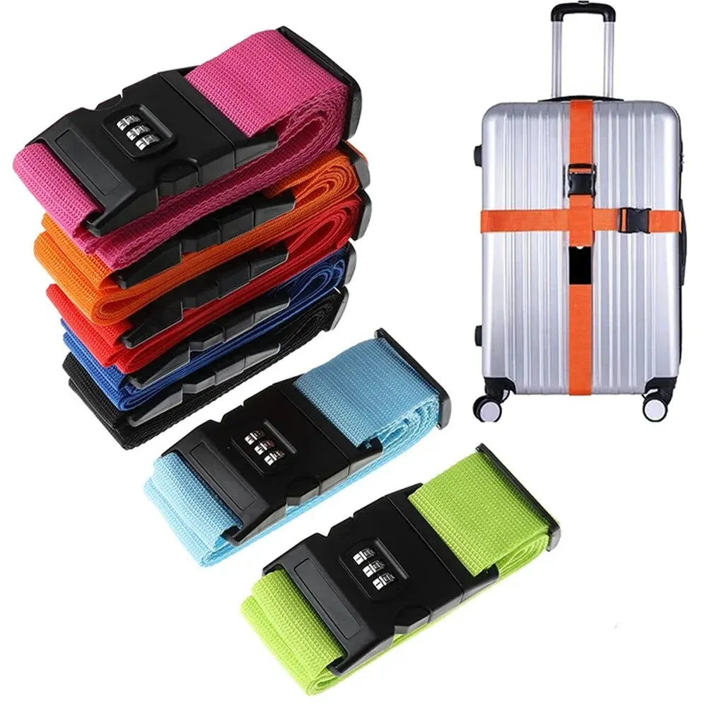 Voyage Soute sangle protection bagage à code antivol - vendu à la piece avec son cadenas