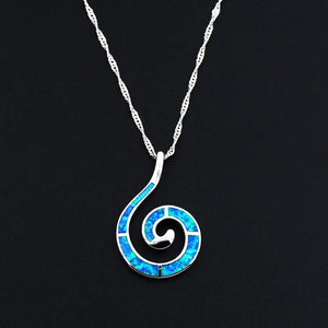 Collier Ocean Dream Ondine · Spirale ouverte effet opale