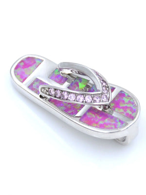 Collier Ocean Dream Flora · Tong rose effet opale