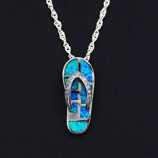Collier Ocean Dream Surf · Tong mosaïque effet opale