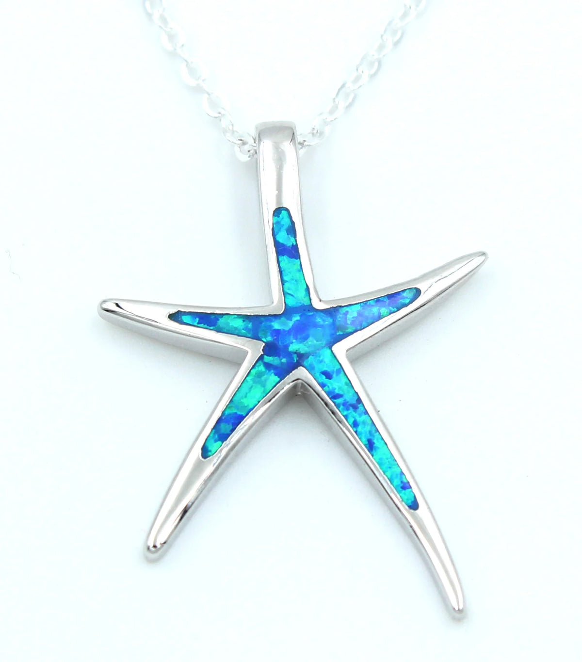Collier Ocean Dream Azur · Étoile bleue effet opale