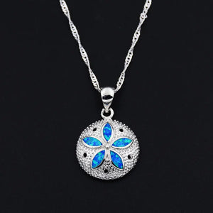 Collier Ocean Dream Rosace · Étoile de sable effet opale