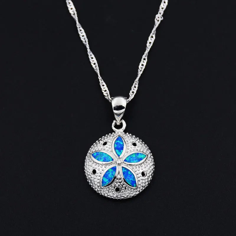 Collier Ocean Dream Rosace · Étoile de sable effet opale