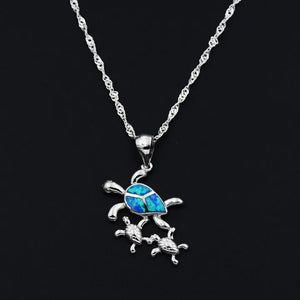Collier Ocean Dream Écume · Famille tortues effet opale