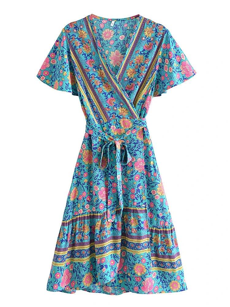 Robe d'été à manches courtes